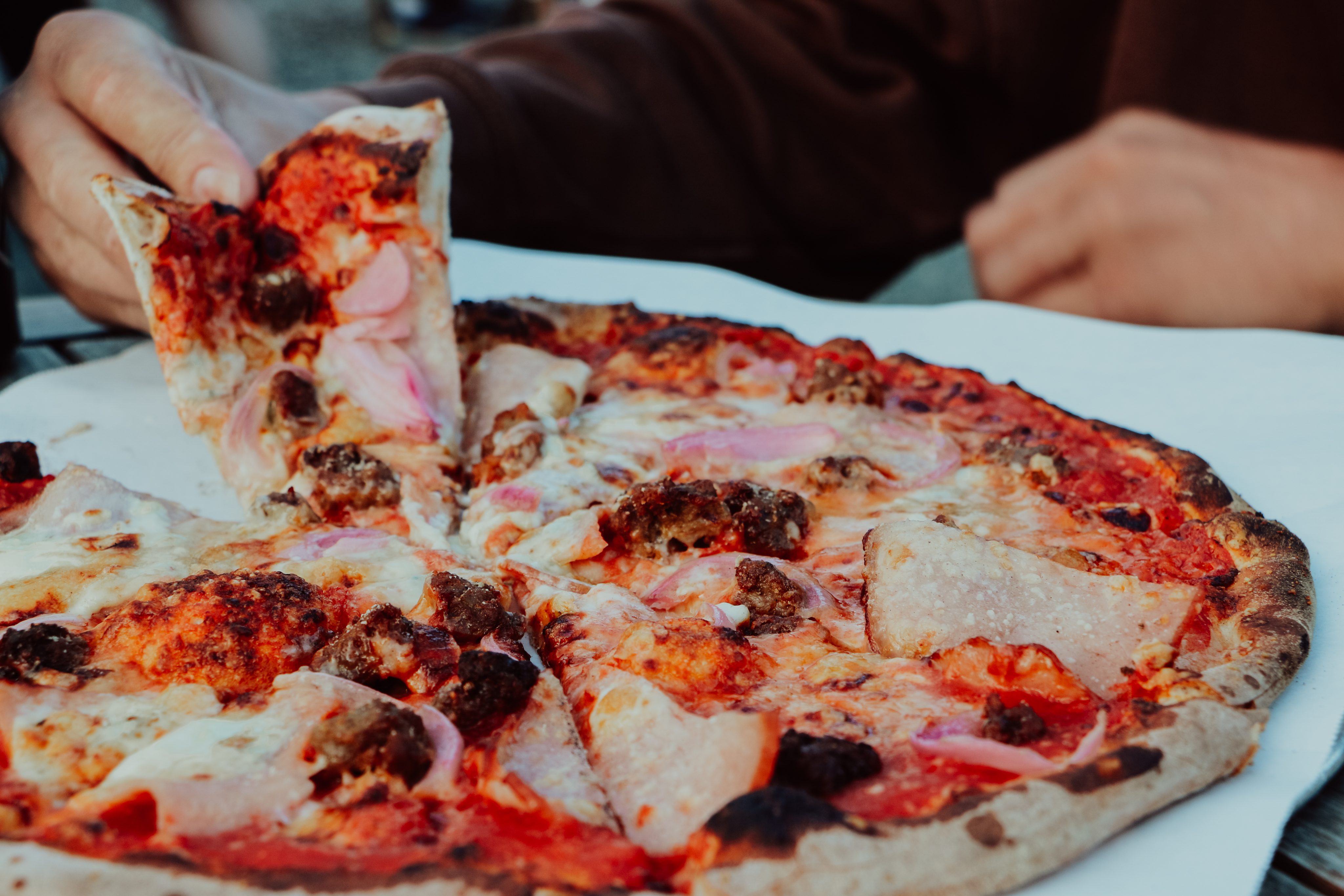 Wood-fired pizza